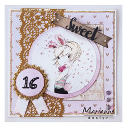 Fustella metallica Marianne Design Craftables Brush numbers