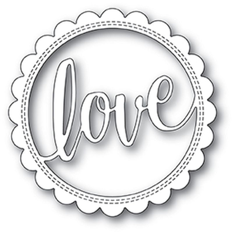 Fustella metallica PoppyStamps Love Stitch Circle