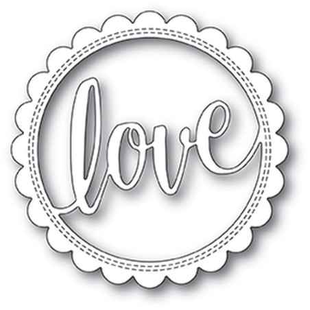 Fustella metallica PoppyStamps Love Stitch Circle