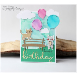 Fustella metallica PoppyStamps Celebration Balloons