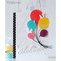 Fustella metallica PoppyStamps Celebration Balloons