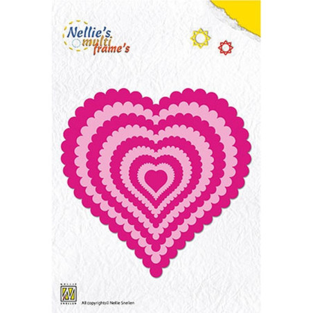 Fustella metallica Nellie's Choice Wavy heart