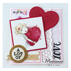 Fustella metallica Marianne Design Craftables Lace heart