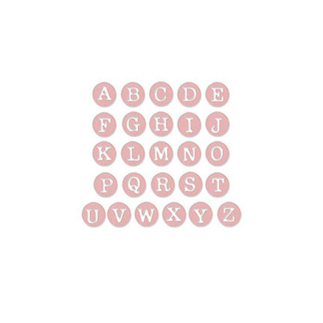 Fustella Sizzix Thinlits Dainty Uppercase Letters by Debi Potter