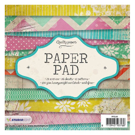 Carta da scrapbooking StudioLight 36 fogli 15x15 nr. 66