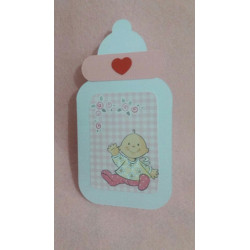 Fustella A4 Biglietto Biberon e Cuore