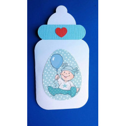 Fustella A4 Biglietto Biberon e Cuore