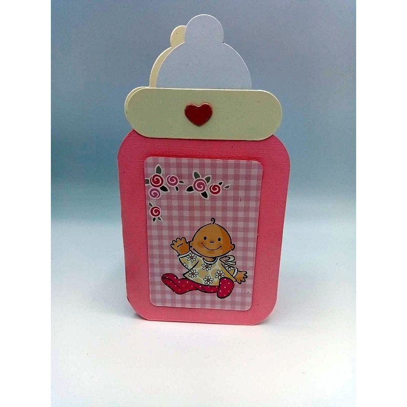 Fustella A4 Biglietto Biberon e Cuore