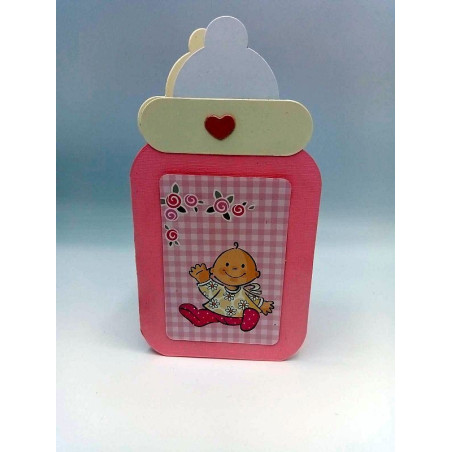 Fustella A4 Biglietto Biberon e Cuore