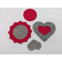 Fustella XL Doppia cornice cuore smerlato e cerchio