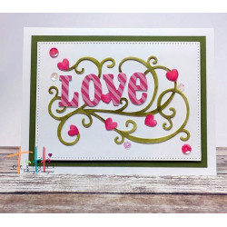 Fustella metallica Tutti Designs Swirly Love