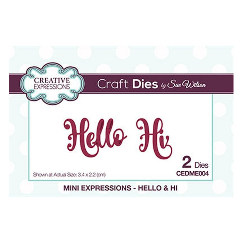 Fustella metallica Creative Expressions Hello & Hi