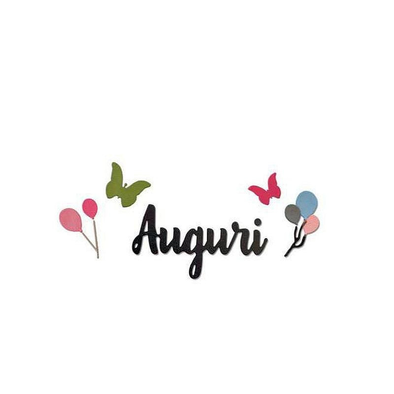 Fustella Sizzix Thinlits Auguri