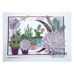 Fustella metallica Marianne Design Craftables Succulent Pointed