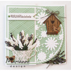 Fustella metallica Marianne Design Creatables Anja's flower demi circle