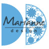 Fustella metallica Marianne Design Creatables Anja's flower demi circle