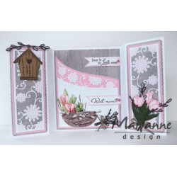 Fustella metallica Marianne Design Creatables Anja's flower wave