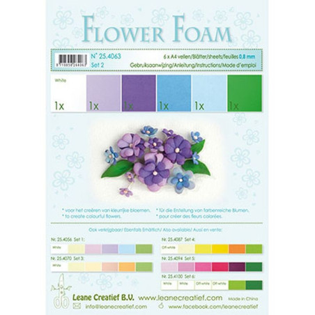Fommy Leane Creatief 0,8 mm in fogli A4 6 pezzi colori sfumati Viola