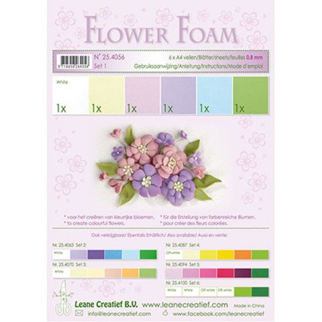 Fommy Leane Creatief 0,8 mm in fogli A4 6 pezzi colori sfumati Pastello