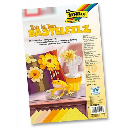 Pannolenci 150 gr 20x30 cm 10 fogli colore giallo