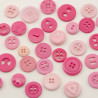 Barattolo bottoni colore rosa