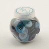 Barattolo bottoni colore blu