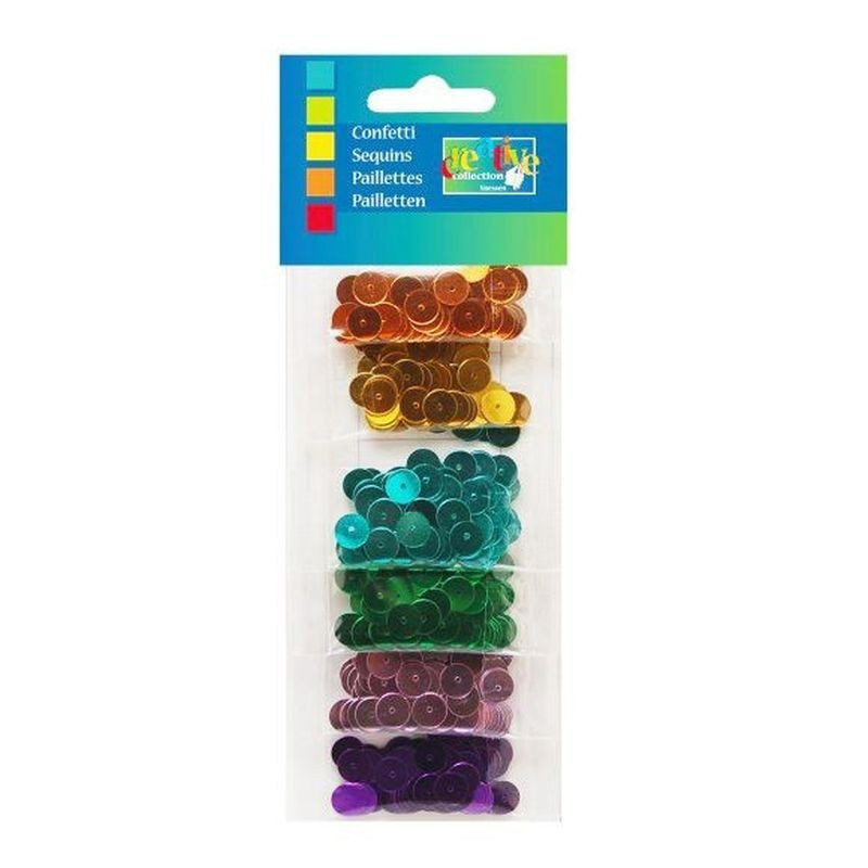 Set paillettes assortite 8 mm 6x2 gr