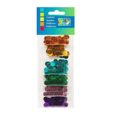 Set paillettes assortite 8 mm 6x2 gr