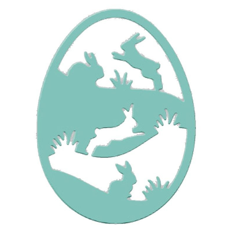 Fustella metallica Bunny Egg