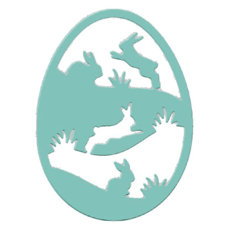 Fustella metallica Bunny Egg