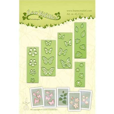 Fustella metallica Leane Creatief Small Butterflies & Flowers