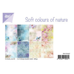Carta da scrapbooking Joycrafts Paper Set A4 Soft colours of nature