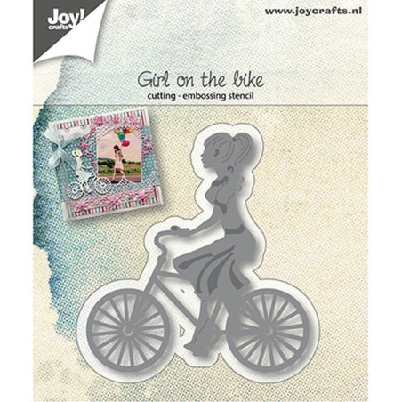Fustella metallica Joy! Crafts Girl on bicycle