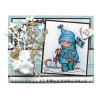 Fustella metallica Marianne Design Collectables Candy hearts GB text + Stamp