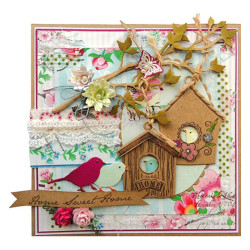 Fustella metallica Marianne Design Collectables Birdhouse home