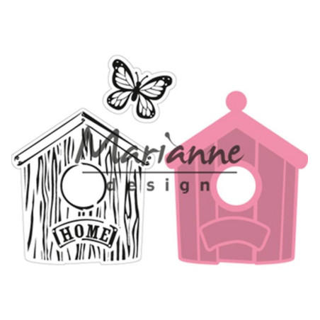 Fustella metallica Marianne Design Collectables Birdhouse home