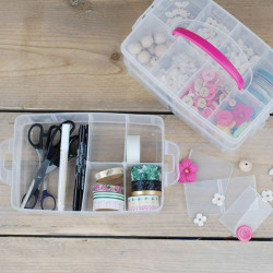 Porta fustellati in plastica a 3 scomparti con divisori
