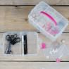 Porta fustellati in plastica a 3 scomparti con divisori