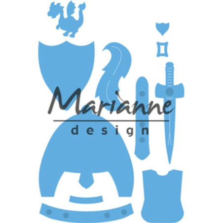 Fustella metallica Marianne Design Creatables Kim's Buddies knight