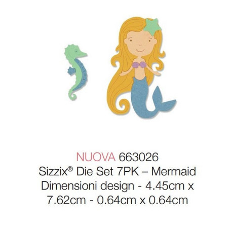 Fustella Sizzix Thinlits Mermaid