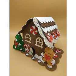 Fustella A4 doppia + L Casetta gingerbread e cornice maxi