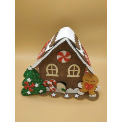Fustella A4 doppia + L Casetta gingerbread e cornice maxi