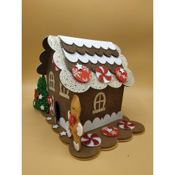 Fustella A4 doppia + L Casetta gingerbread e cornice maxi