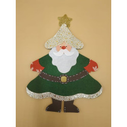 Fustella A4 Albero vestito da Babbo Natale