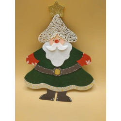 Fustella A4 Albero vestito da Babbo Natale