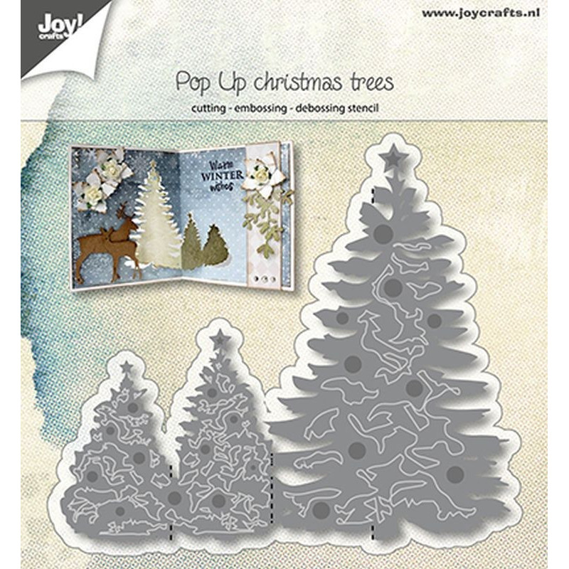 Fustella metallica Joy! Crafts Cutting & Embossing Pop-up Christmas trees