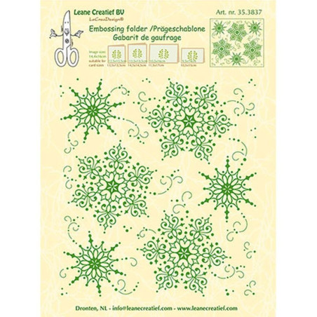 Embossing folder Leane Creatief Snow medallion