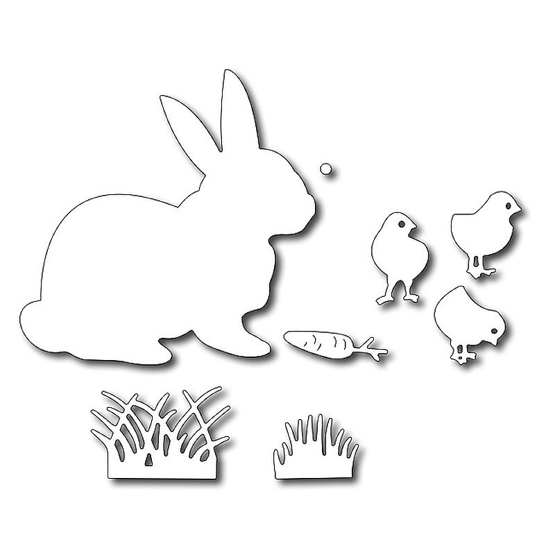 XiANZI Fustella Metallica Coniglietto E Pulcino Pasquale – 12,1 X 8,8 Cm – Per Scrapbooking, Fai Da Te, Decorazioni
