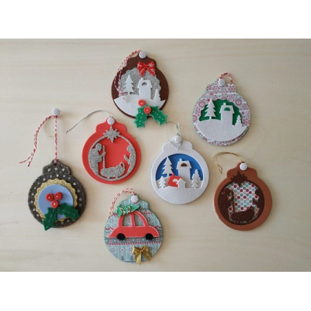 Fustella XL Palla di Natale con decorazioni