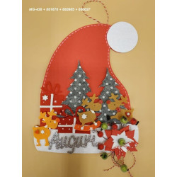Fustella A4 Cappello di Babbo Natale con stella di Natale